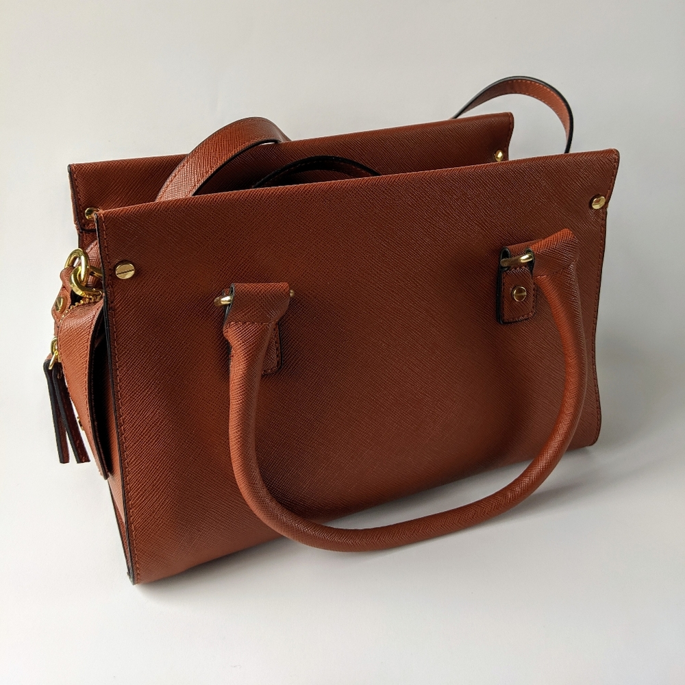 A New Day Cognac Satchel Purse